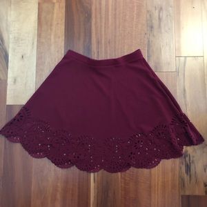 Detailed circle skirt with cutouts
